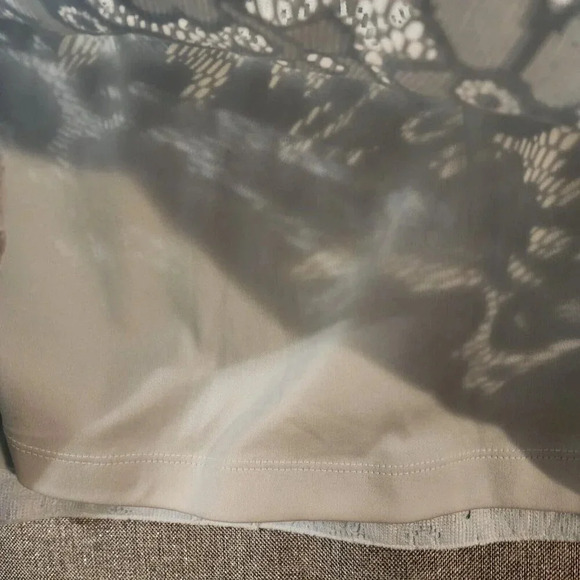 Donna Morgan Mini Dress Women's Size 4 Light Blue Lace Back Zip Short Sleeve - Picture 8 of 9